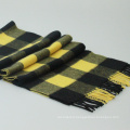 Spring arrival yellow grid scarf shawl